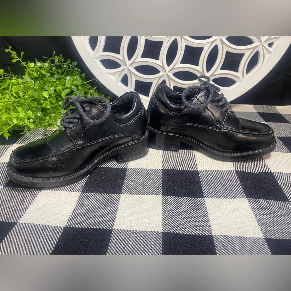 Kids Drexlite Classic Black Lace-Up Dress‎ Shoes